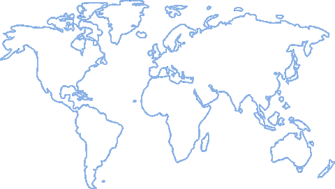 Flat world map